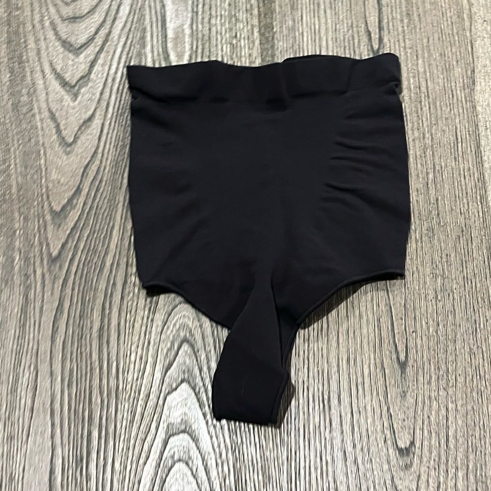 NWOT Skims Thong Body Tummy Shaprewear Ruching Black 2XL/3XL